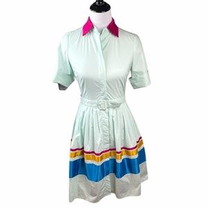 Sophie Theallet The Limited Shirt Dress, Aqua, 0